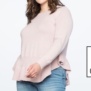Really Cute Eloquii Flounce Hem Sweater 18/20